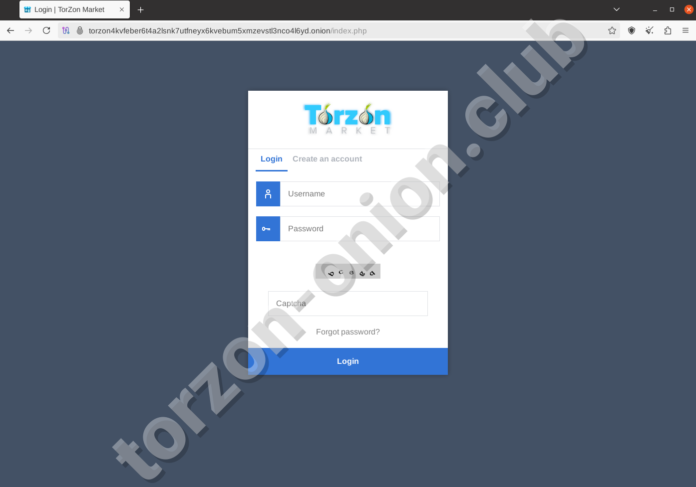 Torzon darknet market secure login page